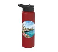 Kings Wharf Bermuda Cruise Port Tropical Stainless Steel Insulated Water Bottle
