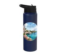 Kings Wharf Bermuda Cruise Port Tropical Stainless Steel Insulated Water Bottle