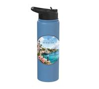 Kings Wharf Bermuda Cruise Port Tropical Stainless Steel Insulated Water Bottle