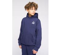 Kings Will Dream Boy's Kids Crosby 2.0 Overhead Hoodie - Premium Direct Chest Embroidery & Brush-Back Fleece in Navy | Size: 12-13 Years Kings Will Dream Navy 12-13 Years