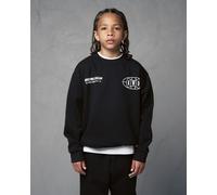 Kings Will Dream Boy's Studio Kids' Duo Line Crew Sweatshirt - 100% Cotton Oversized Fit with Raised Puff Print in Black | Size: 10-11 Years Kings Will Dream Black 10-11 Years