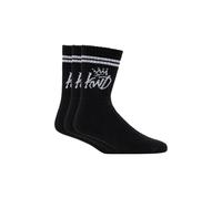 Kings Will Dream Men's Hopper 3-Pack Cotton-Rich Ribbed Sports Socks in Black Kings Will Dream Black One Size