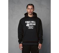 Kings Will Dream Men's Men's Studio Cafe Boy Hoodie - 100% Cotton Oversized Fleece with 3D Puff Prints in Black | Size: Large Kings Will Dream Black L