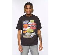 Kings Will Dream Men's Race Badges 100% Heavyweight Cotton Oversized Graphic T-Shirt in Black | Size: Large Kings Will Dream Black L
