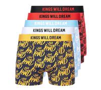 Kings Will Dream Tagged Men's 5Pk Boxer Shorts Colour : Multi
