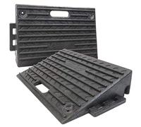 kingSaid MorNon 2PCS Heavy Duty Rubber Threshold Bridge Track Curb Ramp, Heavy Duty Rubber Ramp Cars Truck Mobility Wheelchair Disabled Access