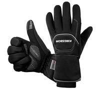 KINGSBOM -40℉ Waterproof & Windproof Thermal Gloves - 3M Thinsulate Winter Touch Screen Warm Gloves - For Cycling,Riding,Running,Outdoor Sports - For Women and Men - Black(Large)