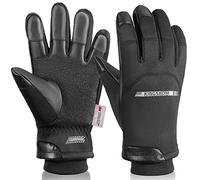 KINGSBOM -40℉ Winter Waterproof Thermal Gloves - 3M Thinsulate Windproof Touch Screen Warm Gloves - For Driving,Cycling,Riding,Running,Outdoor Sports - For Women and Men - Black(Large)