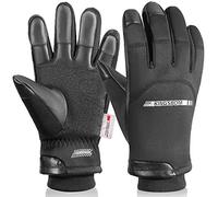 KINGSBOM -40℉ Winter Waterproof Thermal Gloves - 3M Thinsulate Windproof Touch Screen Warm Gloves - For Driving,Cycling,Riding,Running,Outdoor Sports - For Women and Men - Black(Small)