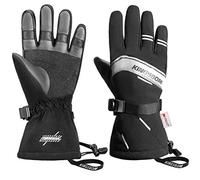 KINGSBOM Waterproof Ski & Snow Gloves, 3M Thinsulate Winter Warm Touch Screen Snowboard Gloves for Men & Women