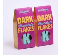 Kingsbridge Hot Chocolate Flakes (55% Premium Dark Chocolate - 2 x 250g) - Luxury Dark Choc Flakes For Making Drinking Chocolate - Rich, Creamy & Intense Hot Choc - Enjoy Hot Or Cold