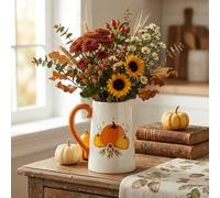 Kingsbury Gifts Autumnal Pumpkin Ceramic Decorative Jug Vase