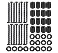 kingsea Pegboard Mounting Kit with Screws, Spacers and Washers for 1/8 inch and 1/4 inch Pegboard, 16Pcs, Black