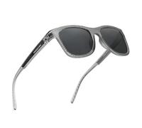 KINGSEVEN Fashion Polarized Sunglasses for Men Women UV400 Protection Ultralight for Cycling Driving Fishing745-D4 (Transparent gray)
