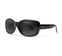 KINGSEVEN Trendy UV400 New Sunglasses Men Women Anti-glare Polarized Square Frame Luxury Driving Outdoor Eyewear S20 (Black Gray)