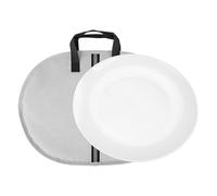 Kingshion Large Platter Storage Bag- 18" x 13" - Stackable with Padded Interior - China Storage Containers for Plates and Serveware (Light Gray)