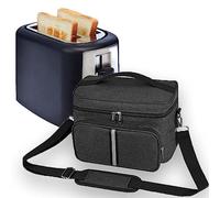 Kingshion Toaster Portable Storage Bag Compatible with Cuisinart CPT-160, Cuisinart CPT-160BKS, KEEMO and Most 2-slice Toasters, Toaster Storage Bagwith zipper for Most 2-slice Toasters (Dark Grey)