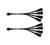 Kingshowstar 2pc 4 Way Splitter Y Cable for Use with 5050 LED SMD RGB NEON Accent Kits for LED Motorcycle ATV car Light Multi-Color Neon Strip