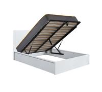 Birlea Ottoman Bed Frame Storage Oslo Gas Lift Black Grey White | Size: King Birlea White King