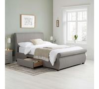 Kingsize Storage Bed Grey Birlea Lancaster 5FT Frame 150cm Drawer Velvet