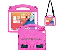 KINGSKEEN Case for iPad 9.7 2018 6th Generation/iPad 2017 5th Generation/iPad Air/iPad Air 2, Eva Shock Proof Lightweight Professional Kids Bag with Shoulder Strap (Pink)