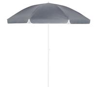 Kingsleeve® Beach Parasol 200cm UV50+ - Anthracite Sun Umbrella, Height Adjustable & Tilt Function with Carry Bag & Ground Spike - Garden Balcony Beach Shade