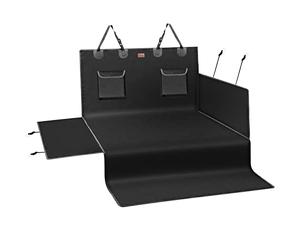 KINGSLEEVE® Car Boot Protector | 185x171cm | Water-Repellent Cover | Easy Care 600D Oxford Polyester | Universal Protective Mat for Dogs | Side Bumper Protection | Black