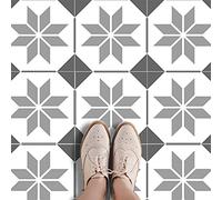 Kingsley Floor Tile Stencil, Vintage Tile Stencil, Paint existing Floor Tiles & Patio slabs, Use on Any Surface, DIY Home Decor Interior/Exterior Floor Stencil (15x15cm)