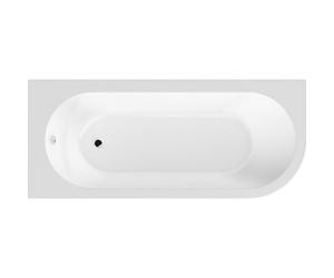Kingsley Left Hand Back To Wall J Corner Bath With Leg Set (Taps, Waste And Panel Not Included) - 1700mm - Balterley