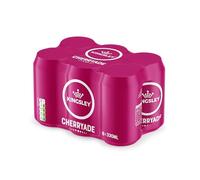 Kingsley Signature Cherryade, Premium Flavoured Carbonated Soft Drink, 100% Natural Flavourings & Colourings, Gluten Free, Vegetarian, Manufactured in the UK 6 x 330ml