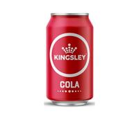 Kingsley Signature Cola, Premium Flavoured Carbonated Soft Drink, 100% Natural Flavourings & Colourings, Gluten Free, Vegetarian, Manufactured in the UK 24 x 330ml