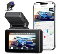 Kingslim Dash Cam Front and Rear 4K, Car Dash Camera for Cars with Free 64GB Card, 3 Inch Touchscreen, Front and Back Dashcam Built-in WiFi GPS, Night Vision, Parking Monitor, Smart App