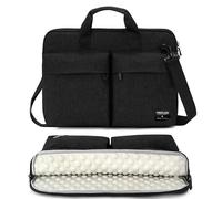 KINGSLONG 15.6 inch Laptop Shoulder Bag,Slim Shockproof Computer Sleeve Notebook Ultrabooks Carrying Case Handbag Cover Fit for Acer Asus Dell Lenovo HP Toshiba, Black