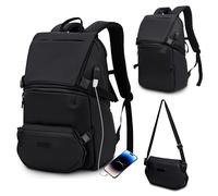KINGSLONG 2-in-1 Travel Backpack: Detachable Waist Pack 15.6 inch Laptop Ruckscak Water-Resistant Anti-Theft USB Charging Airline Approved for Business Trips, Commutes & Everyday Adventures