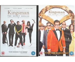 KINGSMAN 1-2 COMPLETE COLLECTION / 1. KINGSMAN - THE SECRET SERVICE / 2. KINGSMAN - THE GOLDEN CIRCLE = ULTIMATE 2x DVD UK SET
