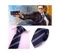 Kingsman Same Tie Blue Background Striped Arrow Cosplay Business Fashion Gift