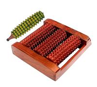 Kingsman store Hand Crafted Wooden Pain Relief Acupressure Massager & Roller with 3 Rollers and Acupressure Karela Gripper Combo for Hand, Palm, Foot & Full Body Massagar Set Of 2