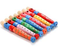 Kingsman store Wooden Bansuri Woodwind Handcrafted Musical Mouth Flute Bansuri/Basuri Instrument (Multi Colors 9 Inch)