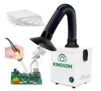 KINGSOM K7 Solder Fume Extractor, [Instant] Strong Suction Smoke Extractor, 5*Thick Pre-Filter+H13 HEPA Soldering Fume Extractor, 99.97% Purification Smoke Absorber for DIY Desktop Soldering, Handcraf