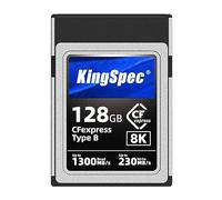 KingSpec CF Express Type B Memory Card - 128GB, XQD Memory Cards, CFexpress Type b, 1300MB/s Read - 230MB/s Write, 8K Raw for DSLR, Compatible with Canon/Nikon/Panasonic Cameras, Pro Photographers