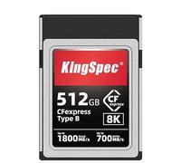 KingSpec CF Express Type B Memory Card - 512GB, XQD Memory Cards, CFexpress Type b, 1800MB/s Read - 700MB/s Write, 8K Raw for DSLR, Compatible w/Canon/Nikon/Panasonic Cameras, Pro Photographers