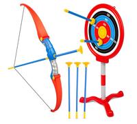 Kingsport 91CM Standing Archery Set with Bow and Arrows - Complete Kids Archery Kit with Adjustable Target Stand and 3 Safe Suction Cup Arrows - Indoor and Outdoor Sports Toy for Boys Ages 3+ Years