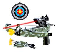 Kingsport Kids Archery Bow and Arrows Toy Set with Target, Kids Practice Cross Bow, Girls, Boys Toy Archery Set Fun Sport Game with 3 Durable Suction Cup Arrows Perfect for Indoor or Outdoor Games
