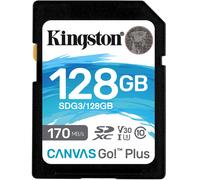 Kingston 128GB Canvas Go Plus SD Card (SDXC) UHS-I U3 V30 - 170MB/s