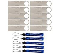 Kingston 128GB Data Traveler DTSE9 G2 Flash Drive USB 3.0 (10 Pack Bundle) (Model: DTSE9G2/128GB) High Speed with (5) Everything But Stromboli (TM) Lanyards