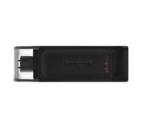 USB Stick Kingston Technology 128GB USB Flash Drive DataTraveler 70 USB-C 3.2 - Black