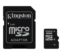 Kingston 16GB High Capacity Micro SD Card with SD Adapter, Class 4