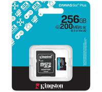 Kingston 256GB Canvas Go Plus Gen4 MicroSDXC Card with SD Adapter, UHS-I Class