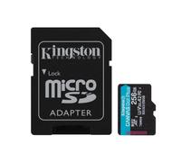Kingston 256GB Canvas Go Plus microSD Card (SDXC) + Adapter- 170MB/s