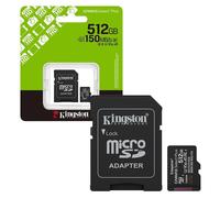 Kingston 512GB micro SD memory card Class 10 - SDCS3/512GB in Black Kingston Black